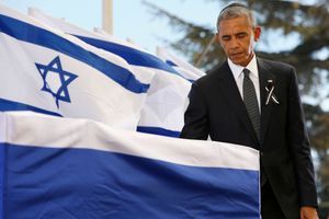 Barack Obama lors des obsèques de Shimon Peres.