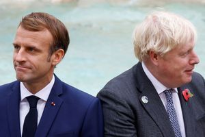 Emmanuel Macron et Boris Johnson au G20.