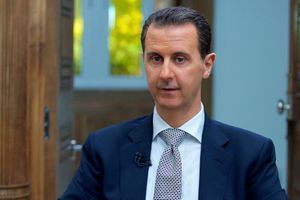 Bachar al-Assad, à Damas le 12 avril 2017. 