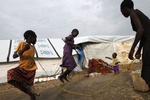 Des enfants jouant dans le camp de Malakal. (Photo d'illustration, datant de juillet 2014)