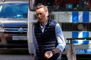 Alexeï Navalny arrivant au tribunal de Moscou, le 11 mai 2018.