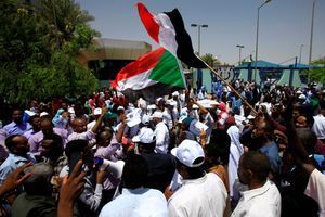 Des manifestants au Soudan, fin mai. 
