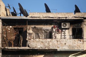 Une maison endommagée par les combats à Alep, en Syrie. (photo d'illustration)