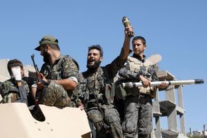 Forces démocratiques syriennes de retour à Raqqa, en octobre 2017