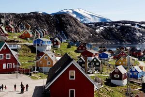 Upernavik, une ville à l'ouest du Groenland. 