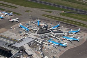 Avions sur le tarmac de l'aéroport d'Amsterdam-Schipol.