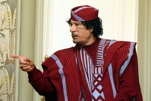Mouammar Khadafi en 2008.
