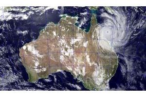  Une photo satellite du cyclone Yasi