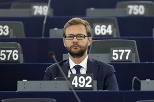 Jérôme Lavrilleux au Parlement européen. Il avait été élu député européen la veille de ses aveux sur BFMTV.