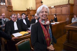 Christine Lagarde, lundi, devant la Cour de justice de la République.