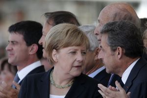 Angela Merkel et Nicolas Sarkozy le 6 juin dernier à Ouistreham, pour le 70ème anniversaire du débarquement en Normandie.