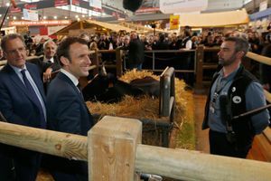 Emmanuel Macron au Salon de l'Agriculture l'année dernière. 