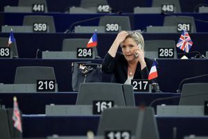 Marine Le Pen au Parlement européen en janvier dernier.