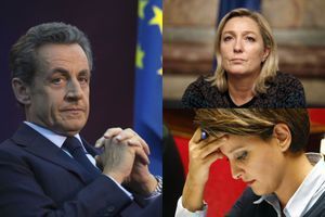 Nicolas Sarkozy, Marine Le Pen et Najat Vallaud-Belkacem.