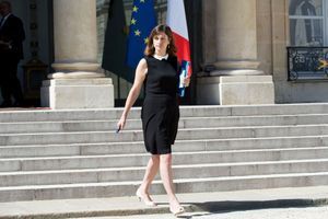 Juliette Méadel dans la cour de l'Elysée, le 19 juillet. Ce même jour, la secrétaire d'Etat s'est rendue à Nice.
