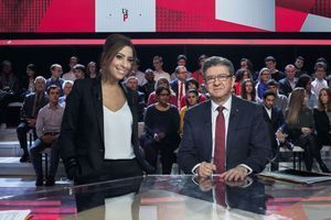 Léa Salamé et Jean-Luc Mélenchon, jeudi soir sur France 2.