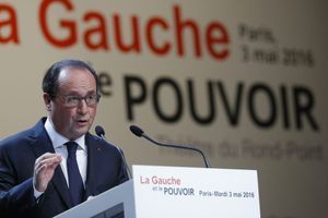 François Hollande le 3 mai au colloque "La gauche et le pouvoir".