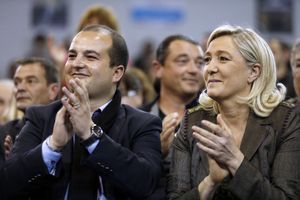David Rachline et Marine Le Pen, en mars 2014.