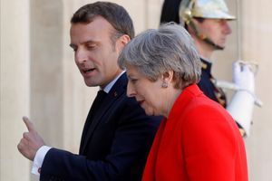 Emmanuel Macron et Therasa May, ici à l'Elysée à la mi-mai. 