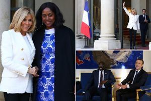 Emmanuel et Brigitte Macron reçoivent le couple Weah à l’Elysée
