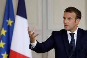 Emmanuel Macron lors de la conférence de presse du 27 septembre. 