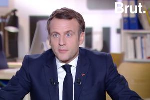 Emmanuel Macron vendredi lors de son interview à Brut. 