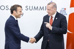Emmanuel Macron et Recept Tayyip Erdogan.