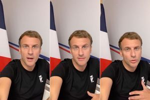 Captures d'écran du message diffusé par Emmanuel Macron sur les réseaux sociaux.