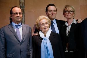 Francois Hollande, Bernadette Chirac, Martin Rey-Chirac et Claude Chirac 