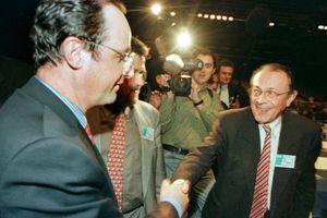 François Hollande et Michel Rocard en 1997