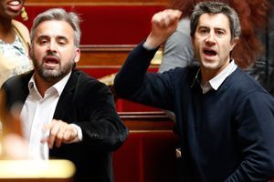 Alexis Corbière et Francois Ruffin mercredi à l'Assemblée. 