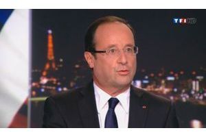  François Hollande sur TF1 dimanche soir.