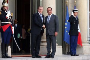 François Hollande aux côtés du Premier ministre irlandais Enda Kenny à l'Élysée