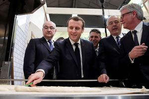Emmanuel Macron samedi matin au Salon de l'Agriculture. 