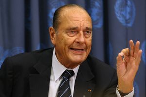 Jacques Chirac à l'assemblée générale des Nations unies, en septembre 2006.