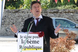 Jean-Luc Mélenchon le 4 octobre dernier à Ayzac-Ost.