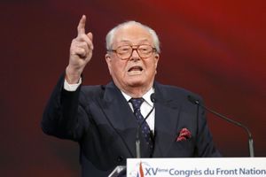 Jean-Marie Le Pen au congrès du Front National le 29 novembre 2014. 