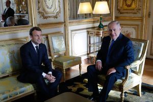 Emmanuel Macron et Benjamin Netanyahu à l'Elysée le 10 décembre 2017