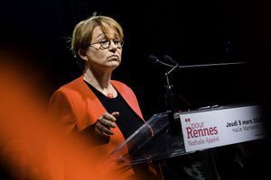 La maire PS de Rennes Nathalie Appéré, ici lors de la campagne municipale en mars 2020. 