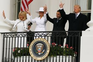 La Maison-Blanche accueille Emmanuel et Brigitte Macron