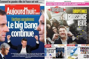 Le "big bang" des Européennes en Une de la presse française 