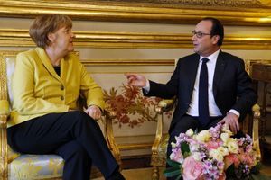 Angela Merkel et François Hollande à l'Elysée.