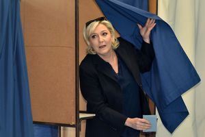 Marine Le Pen a voté ce dimanche à Hénin-Beaumont. 