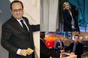 François Hollande, Marine Le Pen et Manuel Valls votent, dimanche matin.