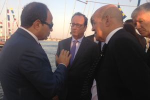 François Hollande, en Egypte, le 6 août 2015. 