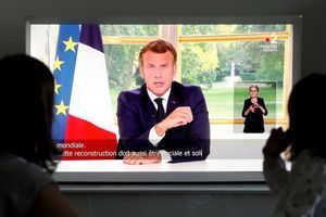 Emmanuel Macron lors de l'allocution du 14 juin 2020.