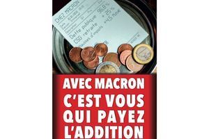 Le tract de LR avec une parodie de ticket de restaurant de l'établissement "Chez Macron"
