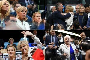 Macron à Bercy : dans le public, son épouse Brigitte, ses belles-filles et des people 