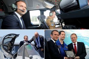 Macron au Bourget entre démonstrations aériennes et rencontre avec Thomas Pesquet