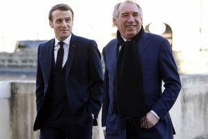 Emmanuel Macron et Françosi Bayrou à au en janvier dernier. 